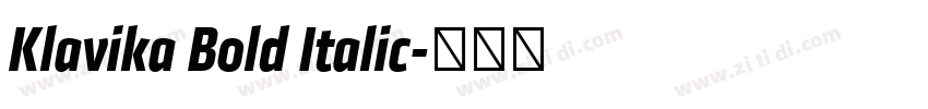 Klavika Bold Italic字体转换